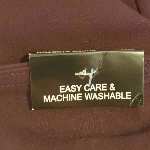 NWT COUNTERPARTS BURGUNDY BOOTCUT FLARE LEG ANKLE PULL ON PANTS SIZE LARGE - Picture 8 of 12